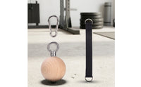 Beech Wood Pull-up Grip Ball Hanging Wooden Grip Ball Portable Grips Easy to Install for Home Gym
