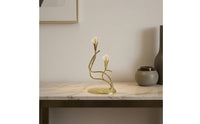 Flower Candle Holder Metal Candelabra Modern Centerpiece for Entryway