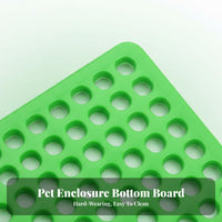 chew-resistant Perforated enclosure Floor Mat Easy to Clean Perforated Hutch perforated panel Non-Slip Pet Foot protector interconnectable Panels for small animal Owners, Indoors