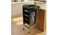 Salon Trolley Cart Swivel Hairdresser Trolley Sturdy Salon Cart with Wheels for Hairdressers, Stylists