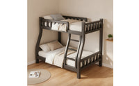Space-Saving Bunk Bed with Ladder Heavy Duty Metal Bunk Bed Long-Lasting Furniture Reinforced for Children, Students, Dormitory