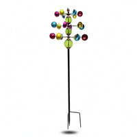 Colorful Three-Tier Wind Rotator Outdoor Garden Rotator with Stake Decorative Kinetic Sculpture Sturdy for Homeowners