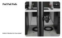 Stable Triangular Base Tripod Speaker Stand Heavy Duty Construction Studio Monitor Stand Vibration Isolation Tripod Speaker Holder Anti-Slip Pads for Music Producers, Audiophiles, Home Theater