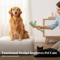 Detangling Cat and Dog Grooming Brush Skin Massaging Pet Deshedding Tool Rounded Teeth for Professional Groomers, Home, Indoors