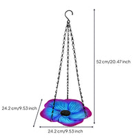 Flower-Shaped Hanging Bird Feeder Outdoor Hanging Bird Bath Lightweight Birdbath Long-Lasting for Balcony