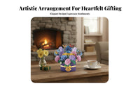 Vibrant Floral Arrangement 3D Spring-up-out Flower Floral Arrangement Long-Lasting Greeting Card Mails Flat for & Significant Others, Women
