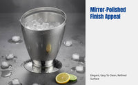 Stainless Steel Ice Bucket, Hammered Thickened, Conical Champagne Beer Holder for Bar, KTV, Club, Party