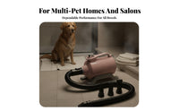 Low Noise Operation Dog Hair Dryer Quick Dry High Velocity Pet Dryer Variable Speed Control High Velocity Pet Blower Adjustable Heat Settings for Professional Groomers
