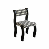 French design Upholstered Boudoir Chair Vintage Design Shamrock rear Chair Soft and Comfortable Seating Furniture vivid Color for Adults, Homeowners, Guests, Dining Room, Bedroom, Cafe, Home Office