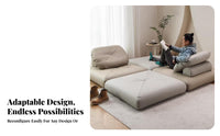 Removable and cleanable Cover Armless Block Sofa Space-Saving sectional Couch Multi-Functional Living Room Furniture Minimalist Aesthetic for Apartment Dwellers, Design aficionados, Young Adults, Lounge Area