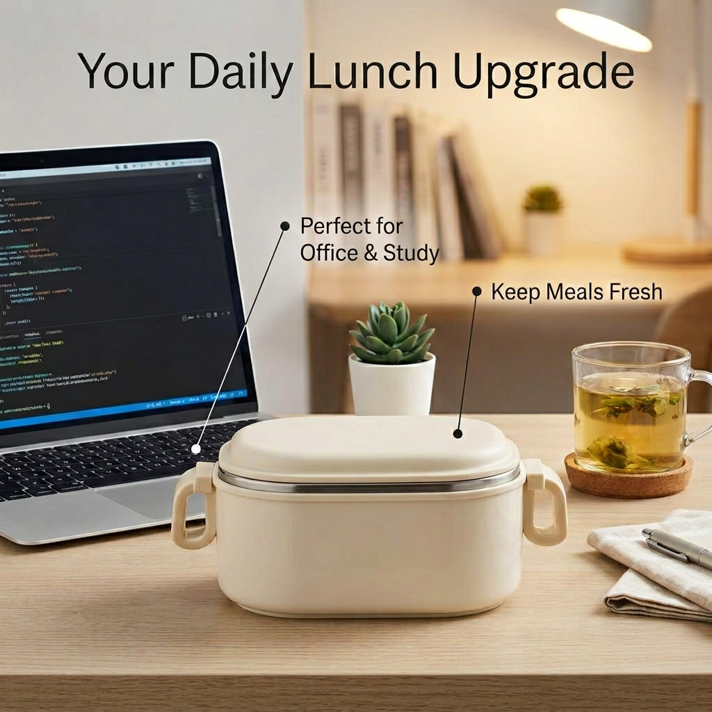 316 Stainless Steel Lunch Box, Stackable Bento Box with Compartments for Adults, Multi Compartment Lunch Box for Work and School