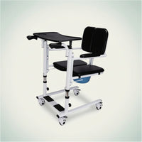 Bedside Transfer Chair Mobile Transfer Chair with Tray Padded Medical Equipment for Caregivers, Elderly, Nursing Homes