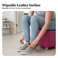 Comfortable anti-skidded Seat Upholstered Shoe Bench adaptable Upholstered Rectangular Ottoman Space-Saving Low Stool Anti-Slip Foot anti-skids for Families, homeowners, Entryway, Living Room, Hallway, Bedroom