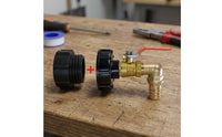 Tote Adapter with Brass Ball Shutoff Resistant Tote Tank Adapter Threaded Ball Shutoff Connector for Workshop