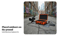 Waterproof Rolling Camera protective case Shockproof Rolling gear Trunk Wheeled Design safeguarding Container Retractable Handle for Photographers, Drone professionals, Field Technicians, Storage, journey, Outdoor, Studio