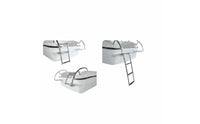 Three-Step Telescopic Boat Ladder Stainless Steel Boarding Ladder Easy Installation for Yacht