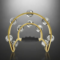 Half Moons Tambourine Lightweight Double-Layer Tambourine Sturdy Musical Instruments for Students, Dancers,