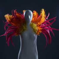 Feather Shoulder Accessory Colorful Feather Shrug Shoulder Strap Dramatic for Festivals