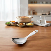 Serving Spoon Comfortable Grip Stainless Steel Rice Spoon Metal Rice Ladle for Restaurant, Cafeteria