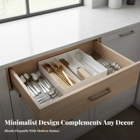 Expandable Cutlery Divider Large Capacity Expandable Utensil Divider for Bedroom