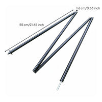 Heavy Duty 2m Tent Pole Easy to Stow 4-Section Tarp Pole Portable Outdoor Equipment Powder Coated for Camping, Beach