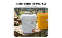 Plastic Container with Spigot Leak-Resistant Water Dispenser Container Compost Pail with Tap Sturdy-Duty Household Container