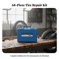 68 Pieces Portable Car and Motorcycle Tire Repair Tools Easy to Use 68 Piece Tire Plug Kit Professional Quality for DIYers, Travel