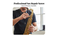 On-the-Gold-Coatinged Finish Saxophone Neck Screw Replacement Part Sax Neck Screw Easy Installation Instrument Hardware Universal Compatibility for Saxophonists, Musicians, Music Students, Live Performance, Rehearsal, Recording Studio