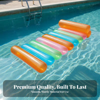 Thickened Material Inflatable Water Lounger Ing Bed Easy to Inflate Water Lounger Ing Lounge Chair Spacious for Adults, Teens, Vacation