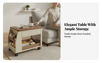 3-Tier foldable Utility cart Easy Mobility Mobile End Table for Living Room