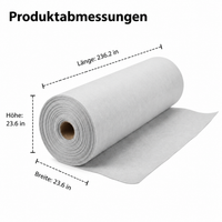 White Weed Control Fabric Geotextile, Pond Liner Mulch Fabric for Garden & Landscaping, Water-Permeable Root Barrier, Gray Drainage Fabric