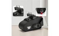 Bike Rear Saddle Bag Waterproof Saddle Bag with Fastening Mount Quick-Release Compact for Cyclists, Road Cycling