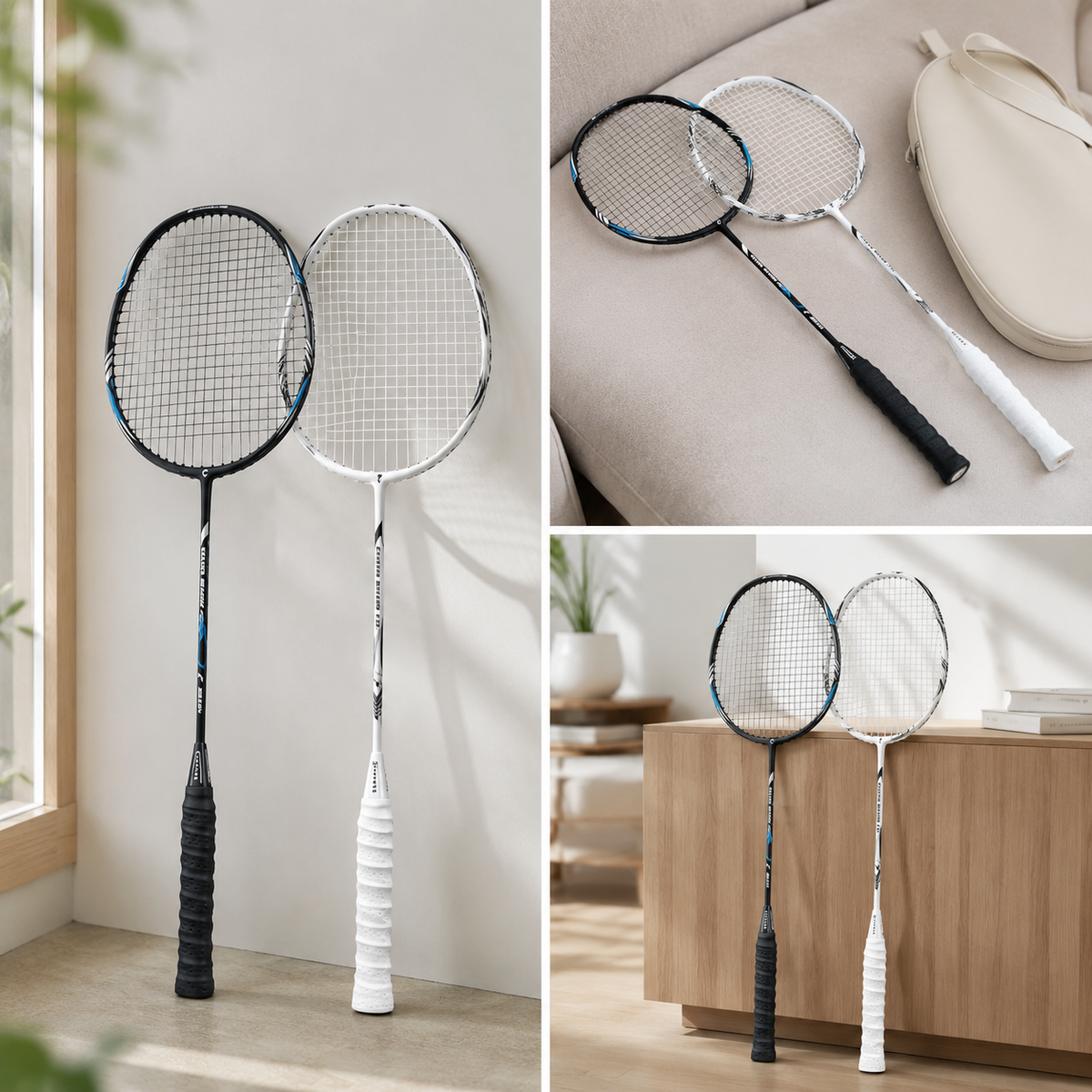 Tengwang Pavilion Badminton Racket Set, Full Carbon Fiber, High-Value Design for Men, Women, Teens, Kids, Beginners