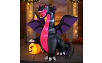 Inflatable Dragon with Pumpkin Giant Halloween Inflatable Dragon for Lawn