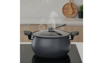 Induction and Gas Compatible Micro Pressure Cooker Non-Stick Nonstick Pressure Cooker Easy Cleaning Cooking Appliance Large Capacity for Stewing