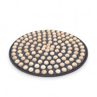 Foot Massage Mat with Wooden Nodes Portable Foot Massager Mat Massage Pad with Wooden Beads Safe Slim Design for Adults, Home