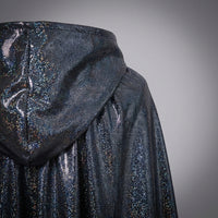 Hooded Cape for Halloween, Fancy Dress Costume Party, Shiny Hooded Cape Festival, Cloak Hood Cosplay Event, Polyester Hooded Cloak