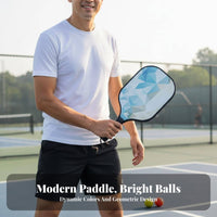 Pickleball Paddle Large Sweet Area Professional Pickleball Racket Fiberglass Face Paddle Comfortable Grip Hexagonal Interior