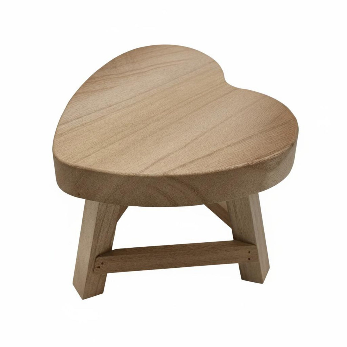 Multi-Use Succulent Display Stand Sturdy Wood Heart Plant Stand Rustic Design Wood Tray Riser Space Saving for Balcony, Garden, Entryway