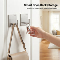 Bedroom and Closet Organizer with Waterproof Stainless Steel Hook, Wall Mounted Heavy Duty No-Drill Hanger for Explorer