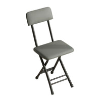 Portable Folding Chair, Leather Backrest, No Assembly, Home, Balcony, Training