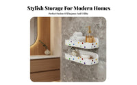 Adhesive Wall Caddy Space Saving Multi-Compartment Toiletries Shelf Waterproof