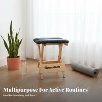 Space Saving Portable Mindful Movement Bench Lightweight Folding Meditation Bench Multi-Functional Foldable Wooden Exercise Stool Long-Lasting Construction for Meditators, Home Gym