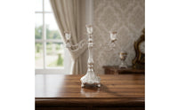 Embossed 3-Arm Candelabra Decorative Candelabra with Three Arms Luxurious Candlestick Holder with 3 Arms Sturdy for Weddings