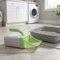 Cat Sifter with Holder Waste Bin, PP Material Sifter with Small Round Holes, Unified Handle Design for Kitten Waste and Cat Owners