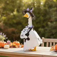 Spooky Goose Costume Decorative Goose Outfit with Hat Lace-Trimmed Outfits Whimsical for Yard Decoration