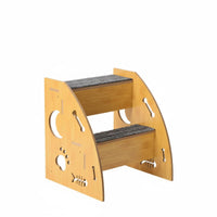 Wooden Pet Stairs Natural Wood Material Dog Climbing Ladder High Weight Capacity