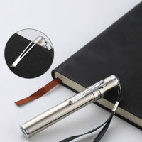 365nm Wavelength Fluorescent Agent Tester Pen Stainless Steel Body Pen Light Multifunctional Handheld Blacklight Lightweight for Parents, Collectors, Household Inspection, Camping