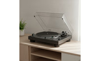 Clear Vinyl Player Dust Cover Transparent Turntable Lid with Hinges Rigid Turntable Dust Cover Hinges Long-Lasting for Vinyl Collectors
