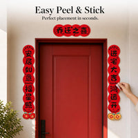 Housewarming Couplets Magnetic Door Stickers for New Home Entryway Decoration